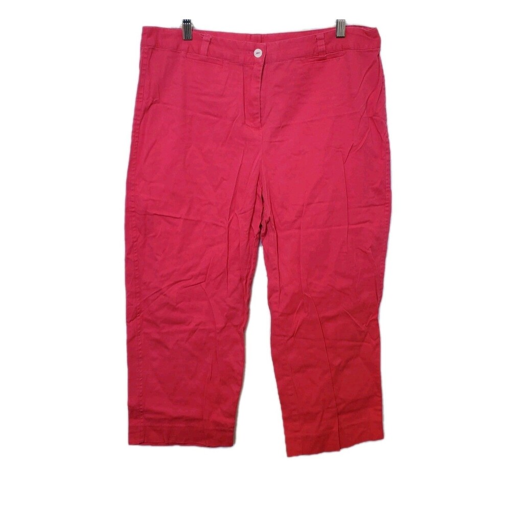 Y2K MG Originals Size 14 Capri Cropped Pants Hot Pink Indie Sleaze Summer Beach